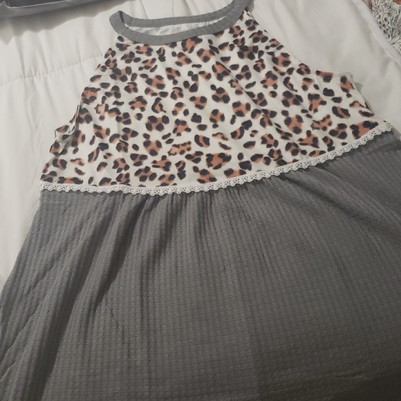 🍭1 XL left🌼New Boutique leopard babydoll top - Picture 8 of 8